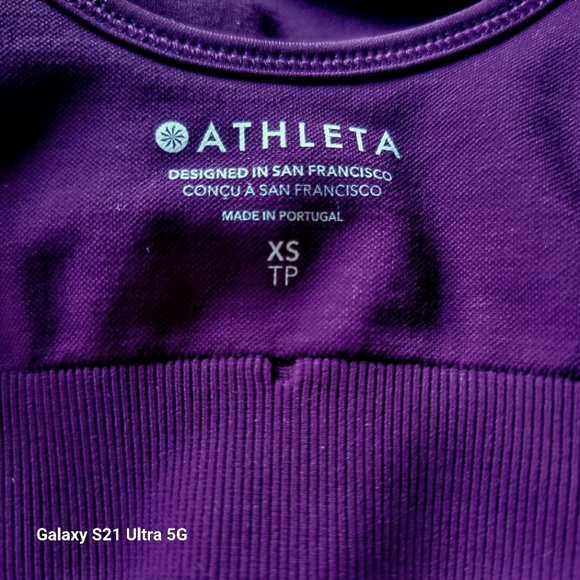 Athleta Renew Padded Sports Pullover Bra Adjustable Straps Purple Size XS - Picture 3 of 7